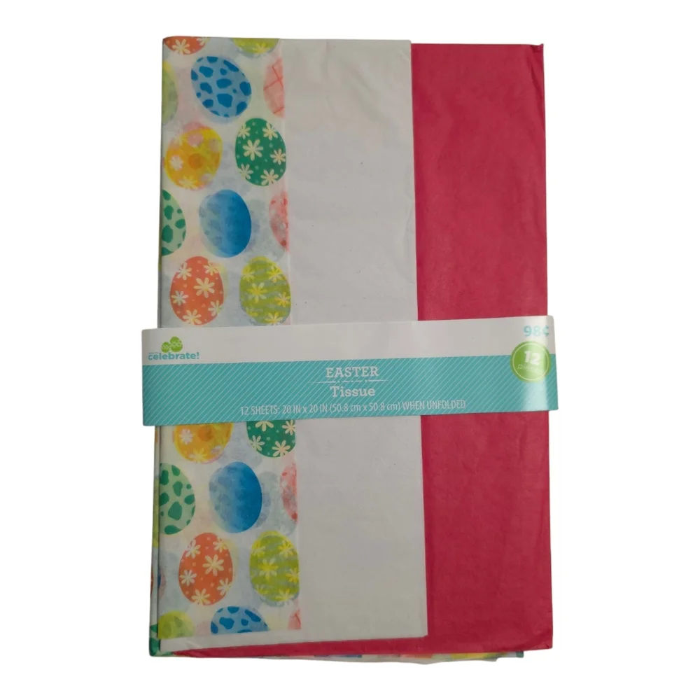 Easter Tissue Paper 6-Pack For Gift Bags Boxes 12 Sheets 20